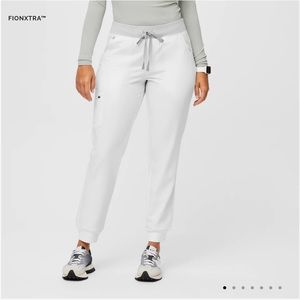 Figs High Waisted Zamora Joggers Optic White